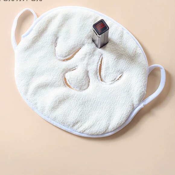 👻 New 👻 Beauty Salon Plush Hot and Cold Compress Face Towel Mask - Picture 10 of 13
